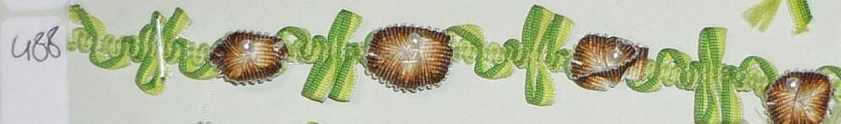 Floweribbon with Pearls 15mm (15 yard), Brown 488